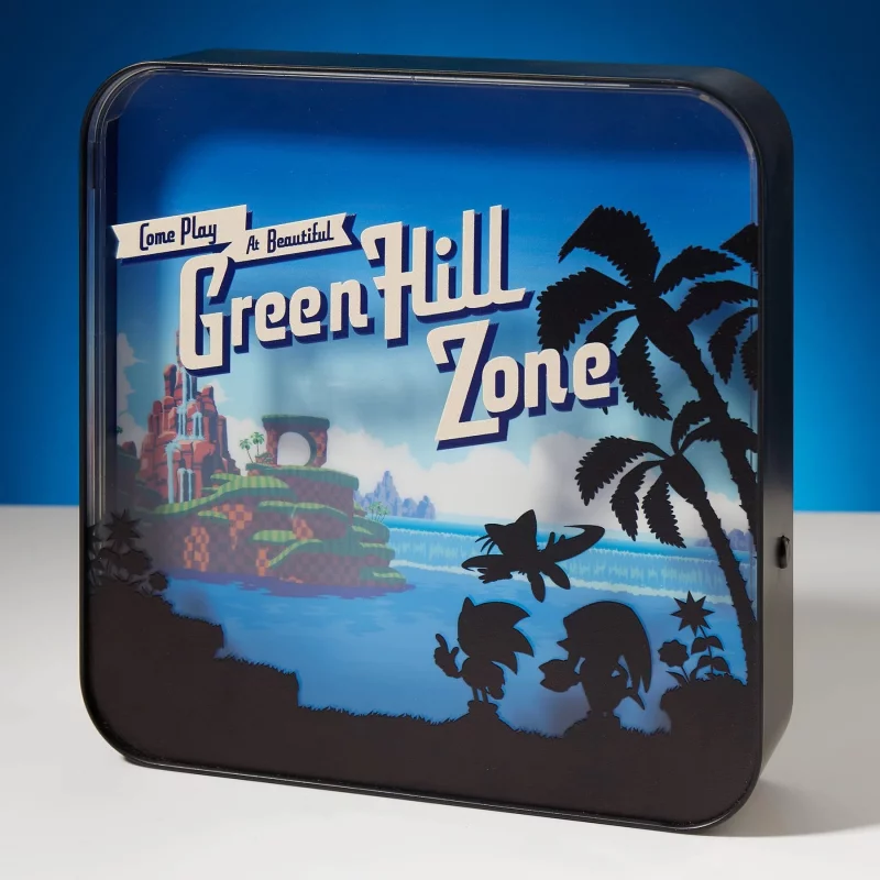 Sonic le Hérisson Lampe en plexiglas Green Hill Zone 22cm