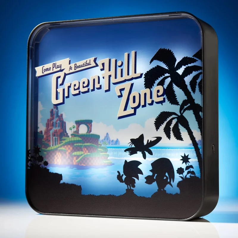 Sonic le Hérisson Lampe en plexiglas Green Hill Zone 22cm