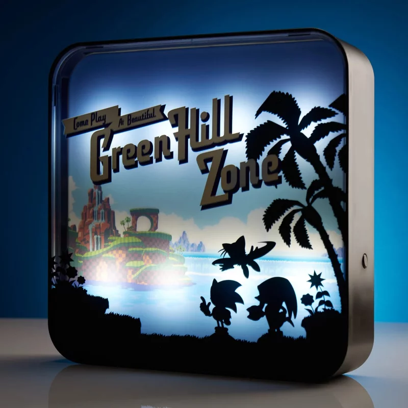 Sonic le Hérisson Lampe en plexiglas Green Hill Zone 22cm