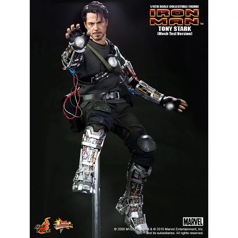Hot Toys MMS116 Iron Man Collectible Action Figure 1/6 Tony Stark (Mech Test Version) 30cm (Displayed)
