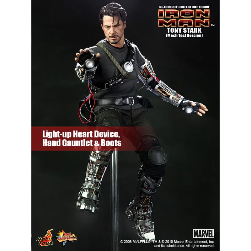 Hot Toys MMS116 Iron Man Collectible Action Figure 1/6 Tony Stark (Mech Test Version) 30cm (Displayed)