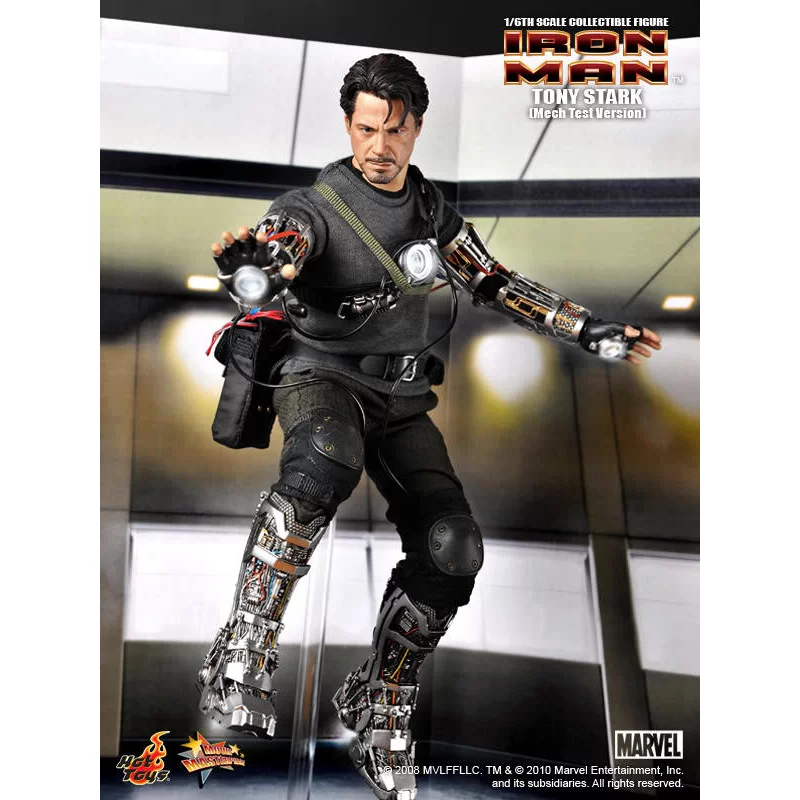 Hot Toys MMS116 Iron Man Collectible Action Figure 1/6 Tony Stark (Mech Test Version) 30cm (Displayed)