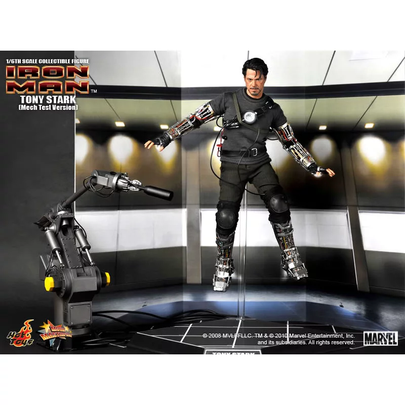 Hot Toys MMS116 Iron Man Collectible Action Figure 1/6 Tony Stark (Mech Test Version) 30cm (Displayed)