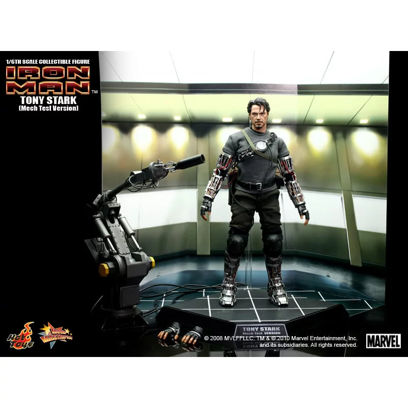 Hot Toys MMS116 Iron Man Collectible Action Figure 1/6 Tony Stark (Mech Test Version) 30cm (Displayed)