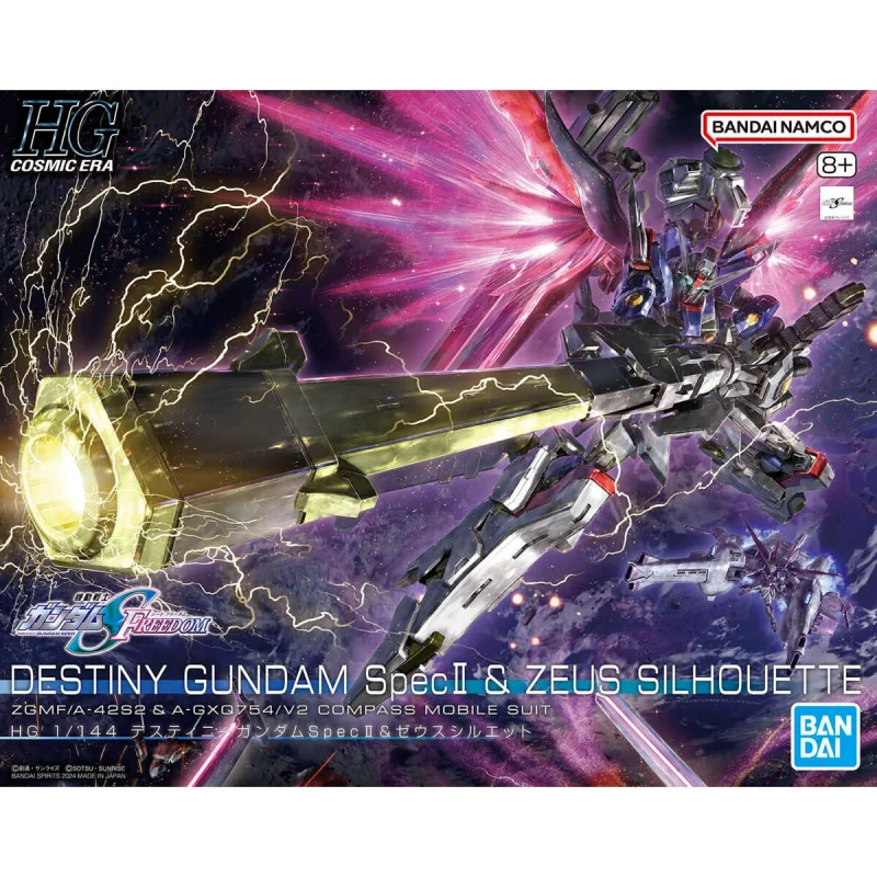 HG Gundam Maquette 1/144 Destiny Gundam Spec II &amp; Zeus Silhouette n°258 13cm