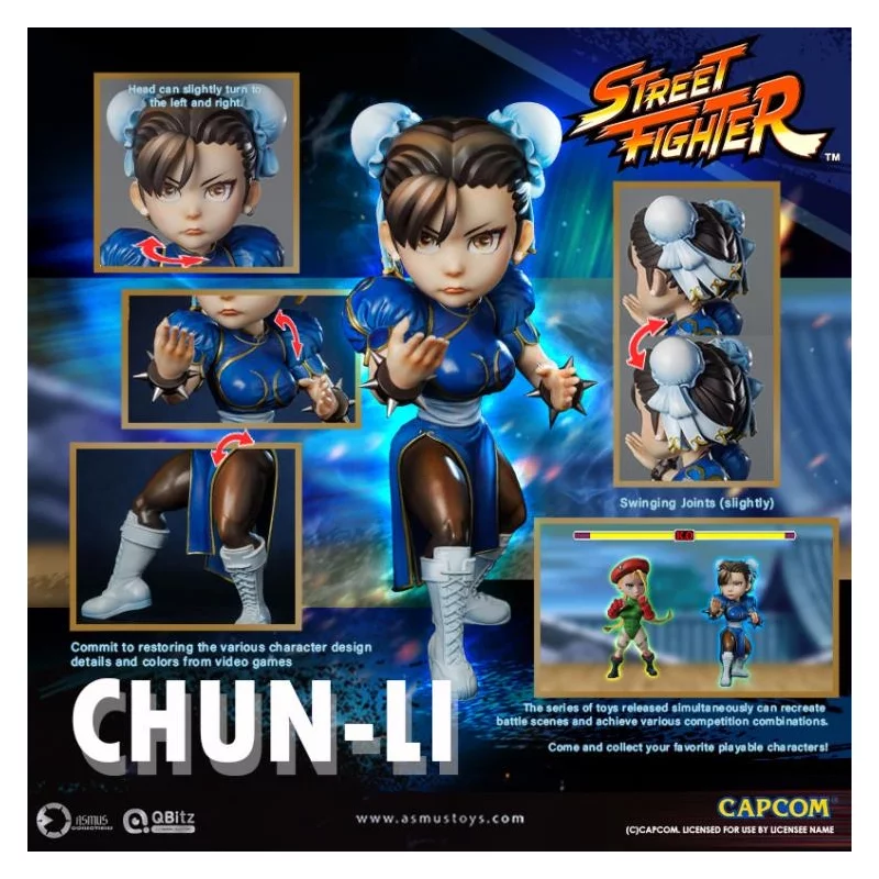 Street Fighter Figure Chun Li QBITZ XL series ASMUS TOYS 17cm