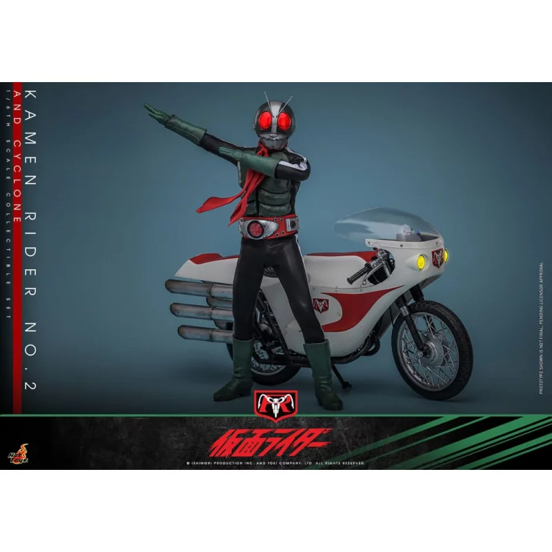 Hot Toys TMS149 Kamen Rider Collectible Set 1/6 Kamen Rider No. 2 and Cyclone 30cm