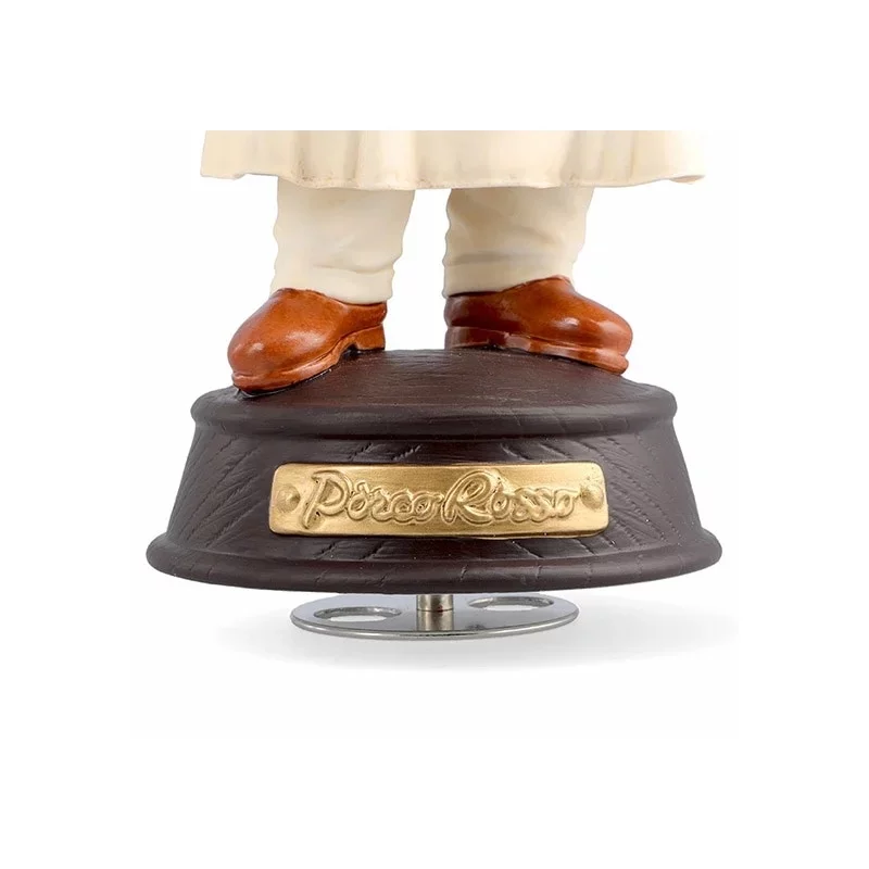 Porco Rosso Ghibli Grande Statue Musicale Marco dans son imperméable 21cm
