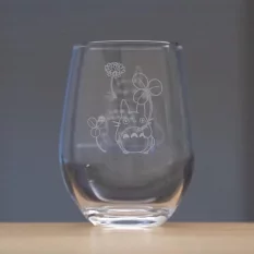 Mon Voisin Totoro Ghibli Verre Gravé Trèfle blanc 325ml