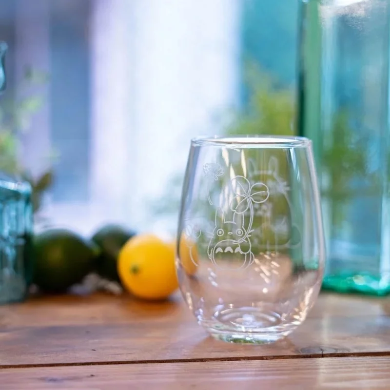 Mon Voisin Totoro Ghibli Verre Gravé Trèfle blanc 325ml