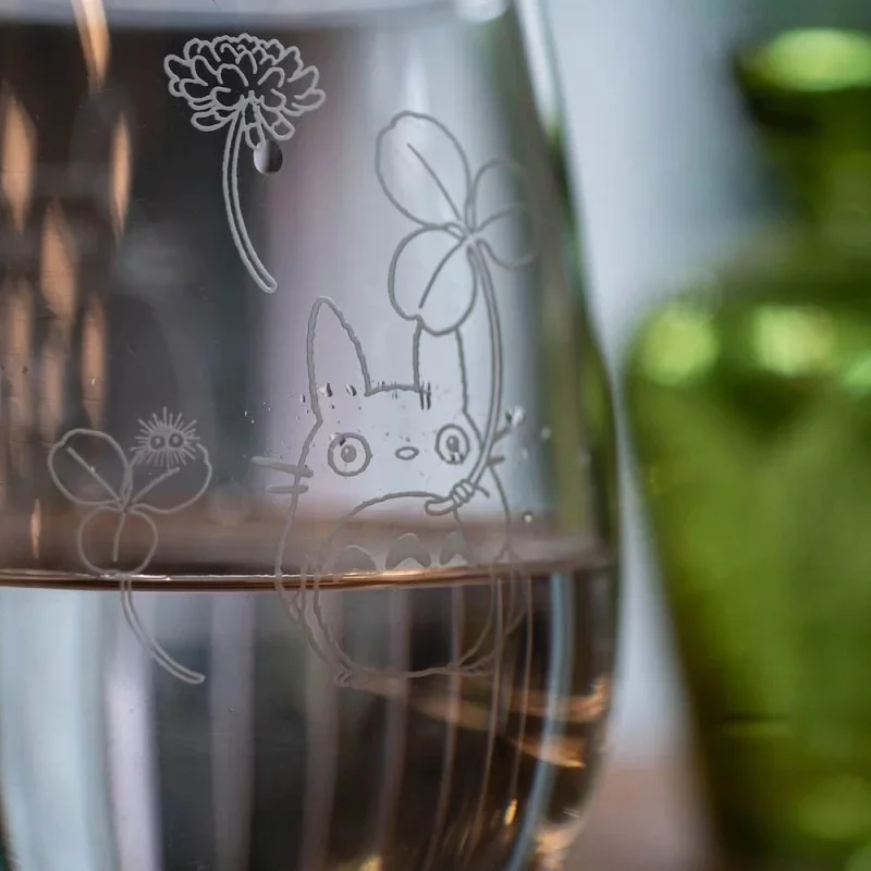 Mon Voisin Totoro Ghibli Verre Gravé Trèfle blanc 325ml
