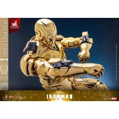 Hot Toys MMS764D69 Iron Man Collectible Action Figurine 1/6 Iron Man Mark III (Golden Color Version) 32cm *Hot Toys Exclusive*