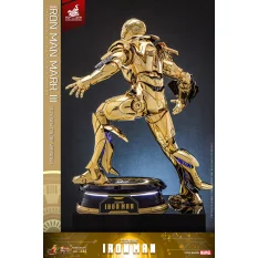 Hot Toys MMS764D69 Iron Man Collectible Action Figurine 1/6 Iron Man Mark III (Golden Color Version) 32cm *Hot Toys Exclusive*