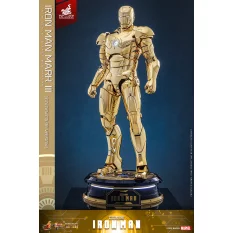 Hot Toys MMS764D69 Iron Man Collectible Action Figurine 1/6 Iron Man Mark III (Golden Color Version) 32cm *Hot Toys Exclusive*