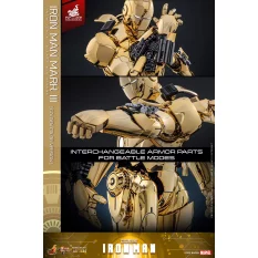 Hot Toys MMS764D69 Iron Man Collectible Action Figurine 1/6 Iron Man Mark III (Golden Color Version) 32cm *Hot Toys Exclusive*