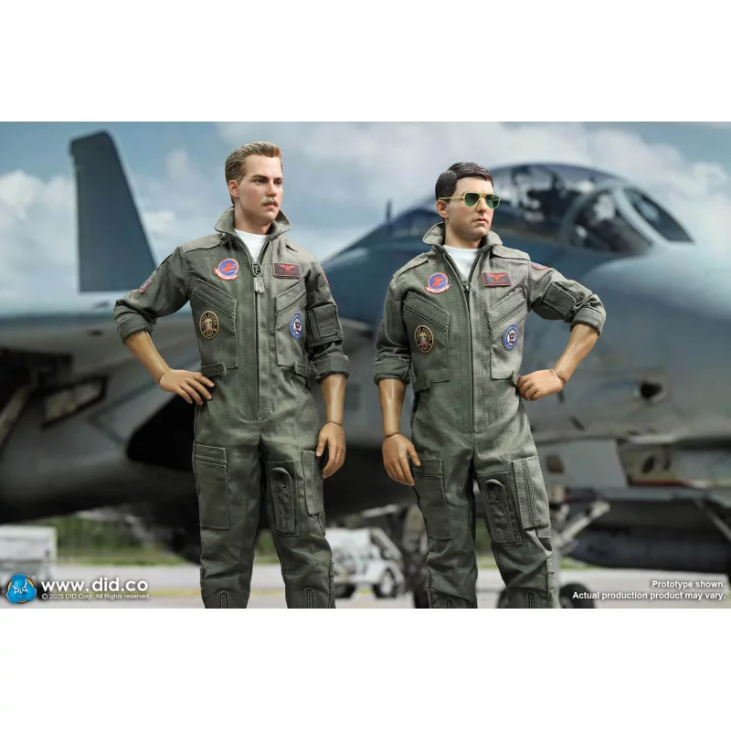 US Navy Fighter F-14 Pilot Tom &amp; Nick Collectible Action Figurine 1/6 DID MA80182
