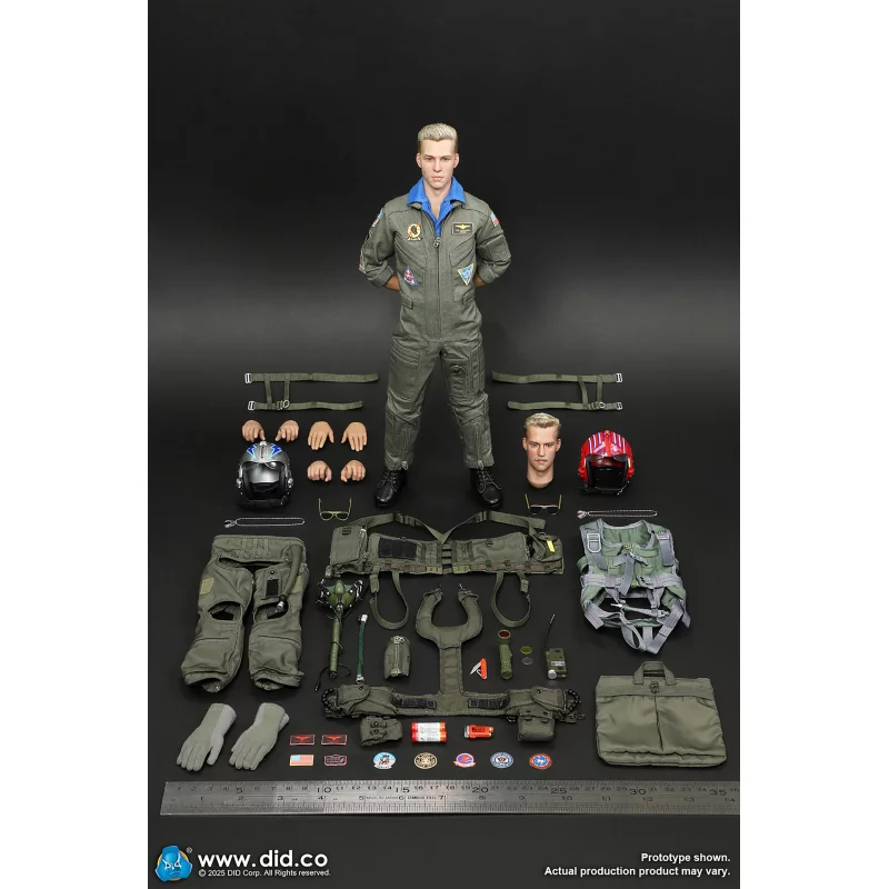 US Navy Fighter F-14 Pilot Tom &amp; Nick Collectible Action Figurine 1/6 DID MA80182