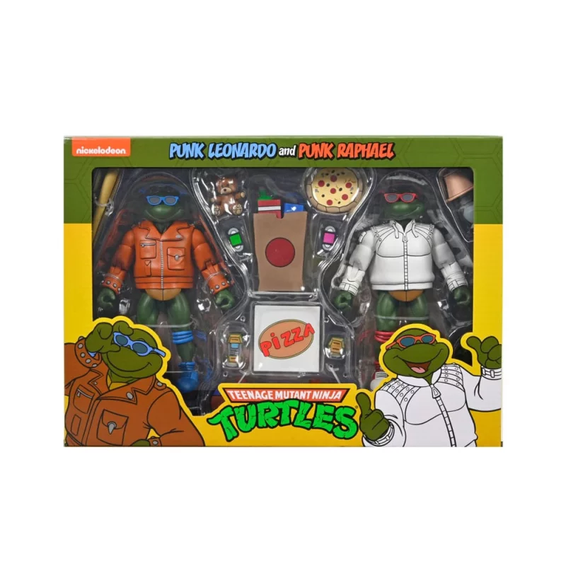 Teenage Mutant Ninja Turtles (Cartoon) Pack of 2 Action Figures Punk Leo and Punk Raph 18cm