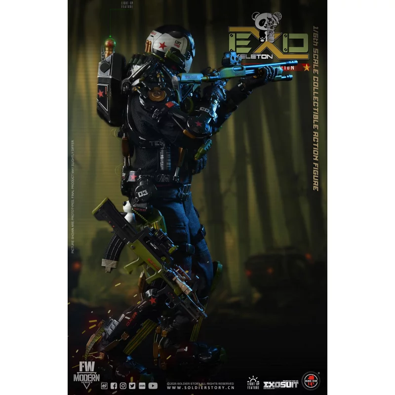 EXO-Skeleton Armor Suit Test-03 Panda Division Deluxe ver. Collectible Action Figure 1/6 Soldier Story SS142