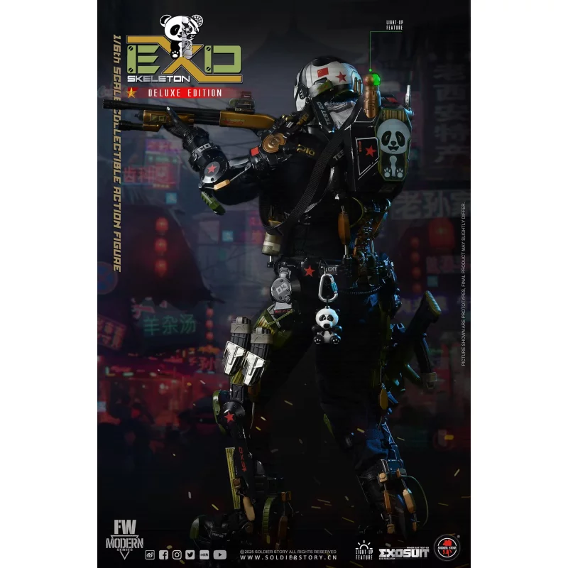 EXO-Skeleton Armor Suit Test-03 Panda Division Deluxe ver. Collectible Action Figure 1/6 Soldier Story SS142