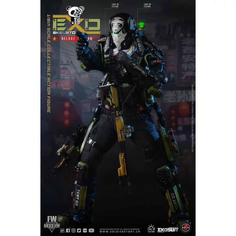 EXO-Skeleton Armor Suit Test-03 Panda Division Deluxe ver. Collectible Action Figure 1/6 Soldier Story SS142