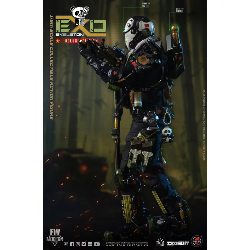 EXO-Skeleton Armor Suit Test-03 Panda Division Deluxe ver. Collectible Action Figure 1/6 Soldier Story SS142