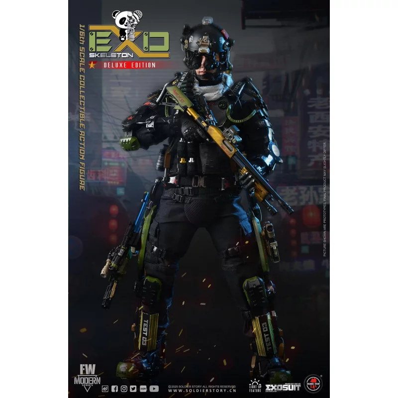 EXO-Skeleton Armor Suit Test-03 Panda Division Deluxe ver. Collectible Action Figure 1/6 Soldier Story SS142