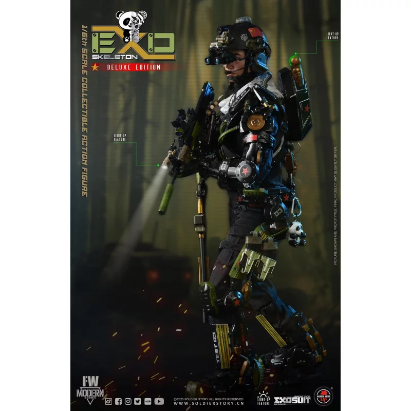 EXO-Skeleton Armor Suit Test-03 Panda Division Deluxe ver. Collectible Action Figure 1/6 Soldier Story SS142