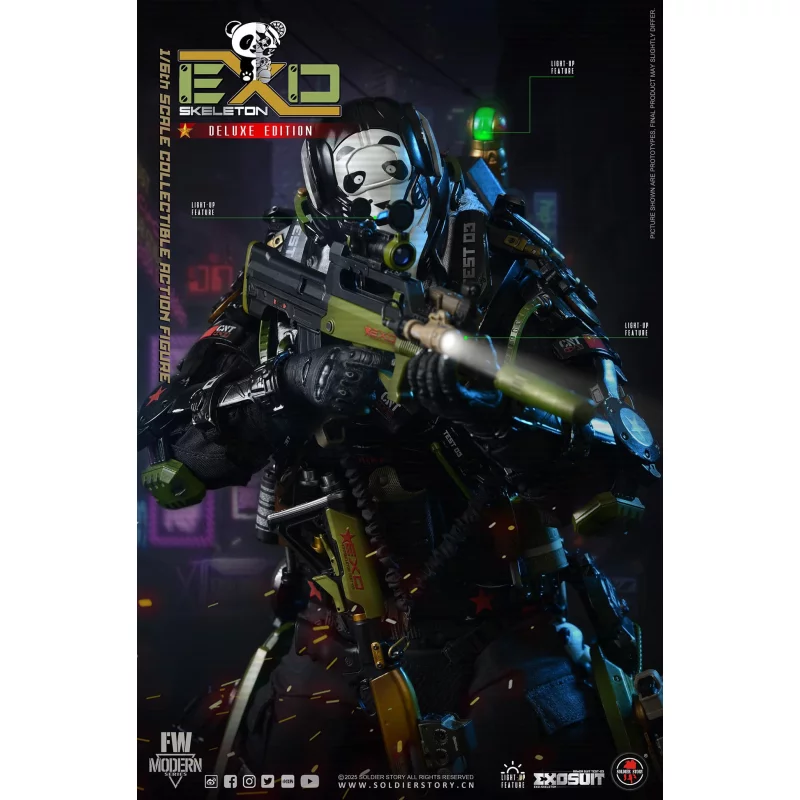 EXO-Skeleton Armor Suit Test-03 Panda Division Deluxe ver. Collectible Action Figure 1/6 Soldier Story SS142