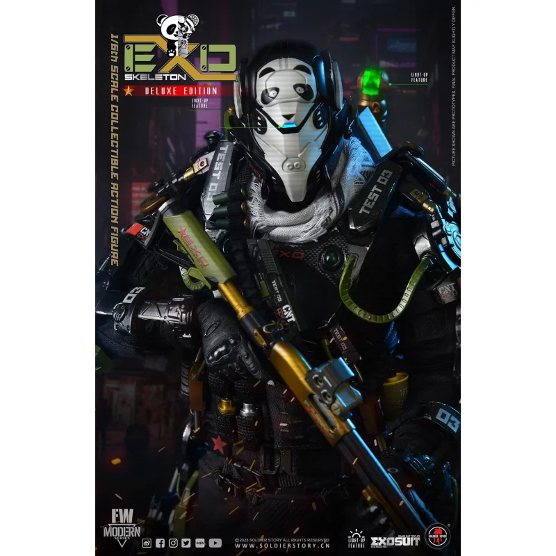 EXO-Skeleton Armor Suit Test-03 Panda Division Deluxe ver. Collectible Action Figure 1/6 Soldier Story SS142