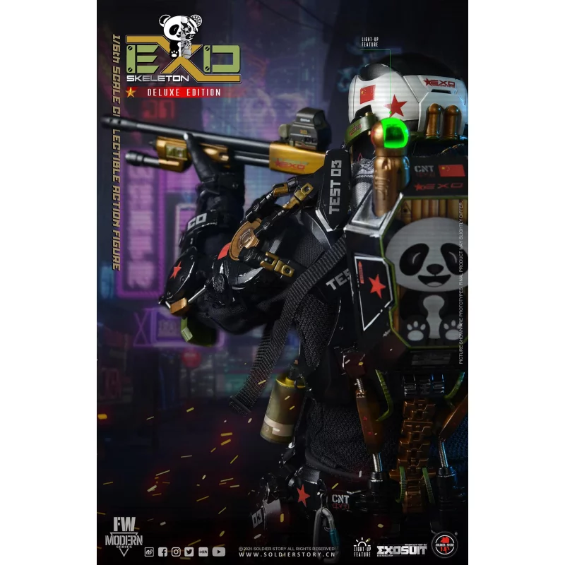 EXO-Skeleton Armor Suit Test-03 Panda Division Deluxe ver. Collectible Action Figure 1/6 Soldier Story SS142