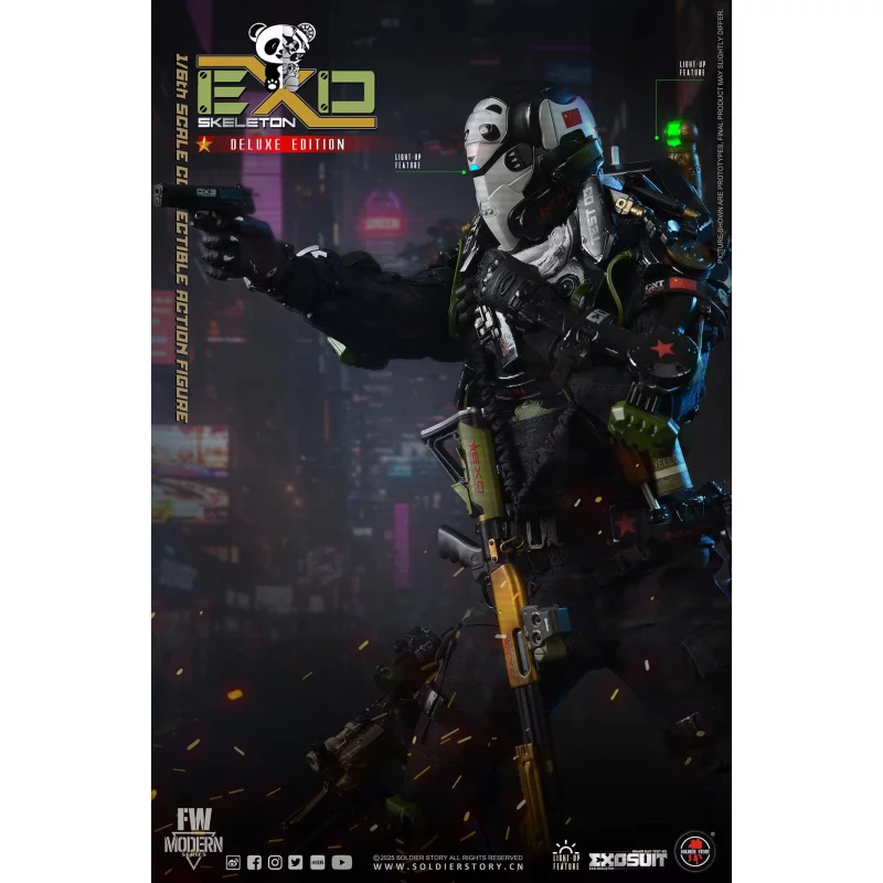 EXO-Skeleton Armor Suit Test-03 Panda Division Deluxe ver. Collectible Action Figure 1/6 Soldier Story SS142