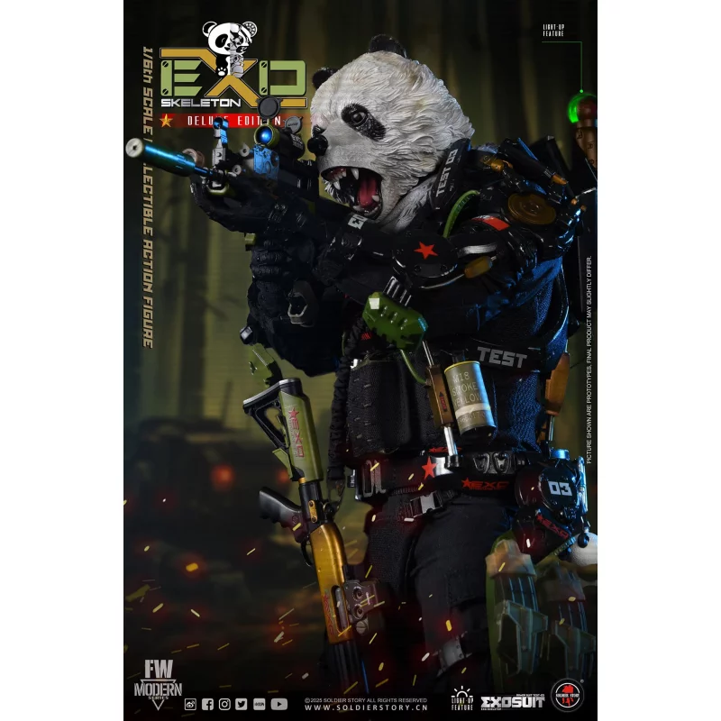 EXO-Skeleton Armor Suit Test-03 Panda Division Deluxe ver. Collectible Action Figure 1/6 Soldier Story SS142