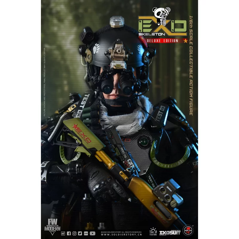 EXO-Skeleton Armor Suit Test-03 Panda Division Deluxe ver. Collectible Action Figure 1/6 Soldier Story SS142