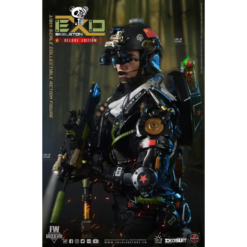 EXO-Skeleton Armor Suit Test-03 Panda Division Deluxe ver. Collectible Action Figure 1/6 Soldier Story SS142