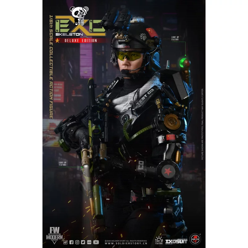EXO-Skeleton Armor Suit Test-03 Panda Division Deluxe ver. Collectible Action Figure 1/6 Soldier Story SS142