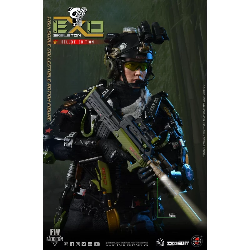 EXO-Skeleton Armor Suit Test-03 Panda Division Deluxe ver. Collectible Action Figure 1/6 Soldier Story SS142