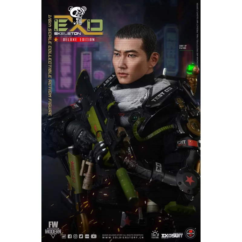 EXO-Skeleton Armor Suit Test-03 Panda Division Deluxe ver. Collectible Action Figure 1/6 Soldier Story SS142