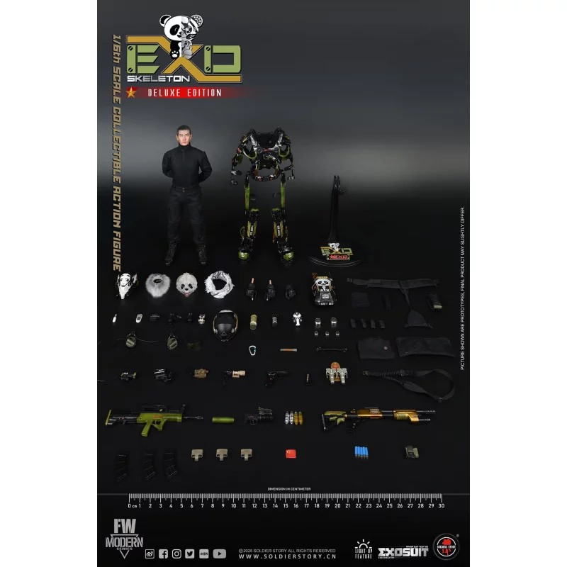 EXO-Skeleton Armor Suit Test-03 Panda Division Deluxe ver. Collectible Action Figure 1/6 Soldier Story SS142