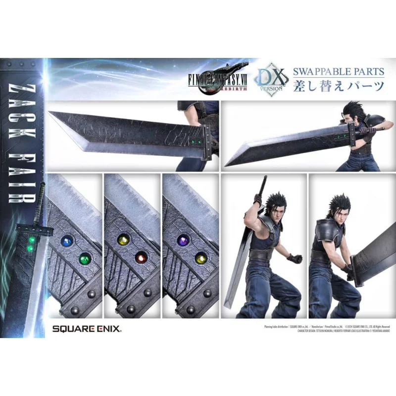 Final Fantasy VII Rebirth Statue 1/4 Zack Fair Deluxe Version 57 cm