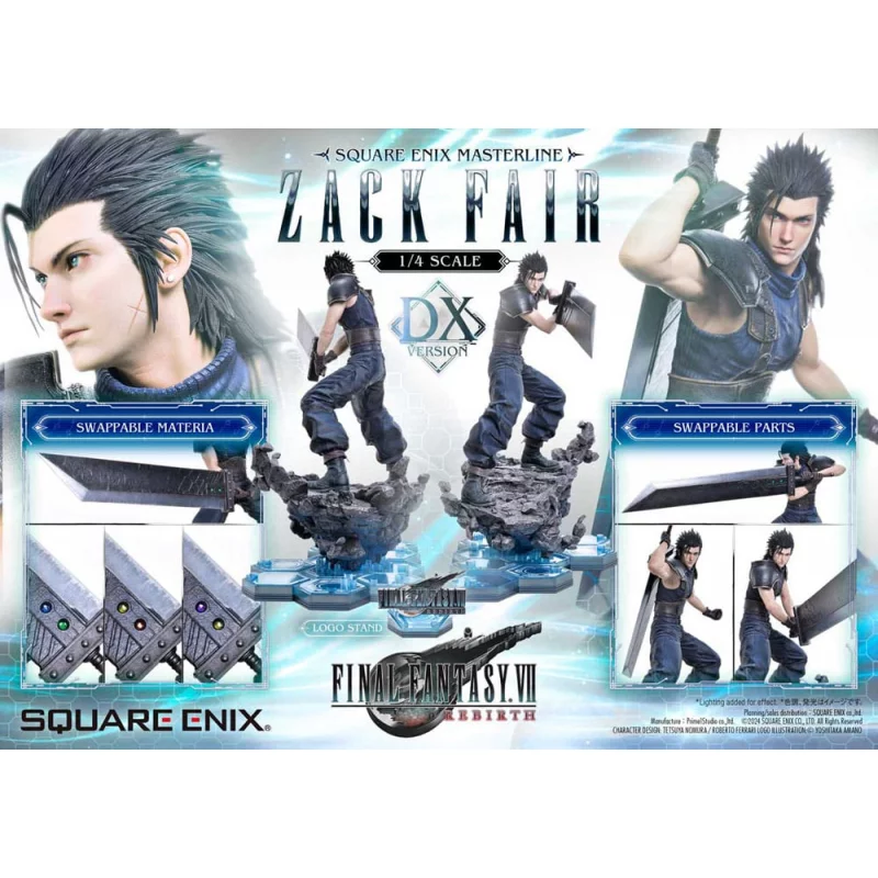 Final Fantasy VII Rebirth Statue 1/4 Zack Fair Deluxe Version 57 cm
