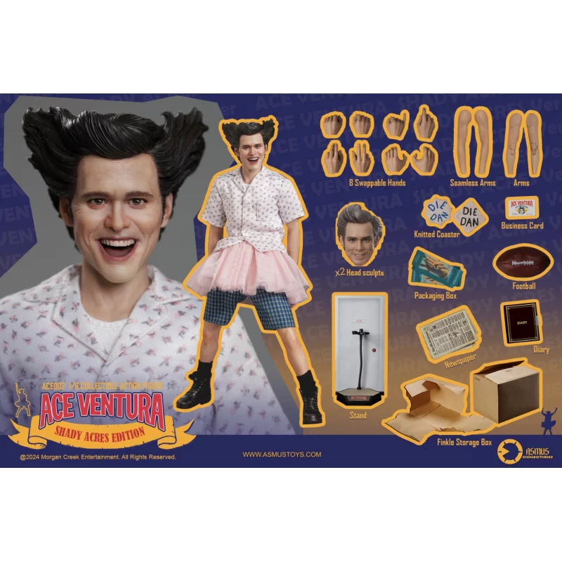 Ace Ventura The Pet Detective Shady Acre Edition Jim Carrey Collectible Action Figurine 1/6 ACE02 ASMUS TOYS