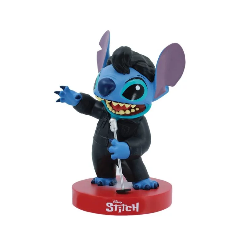Disney Lilo &amp; Stitch Figurine Black Leather Elvis Stitch