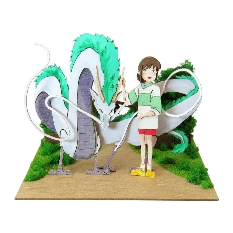 Le Voyage de Chihiro Ghibli Diorama Papier Haku dragon &amp; Chihiro