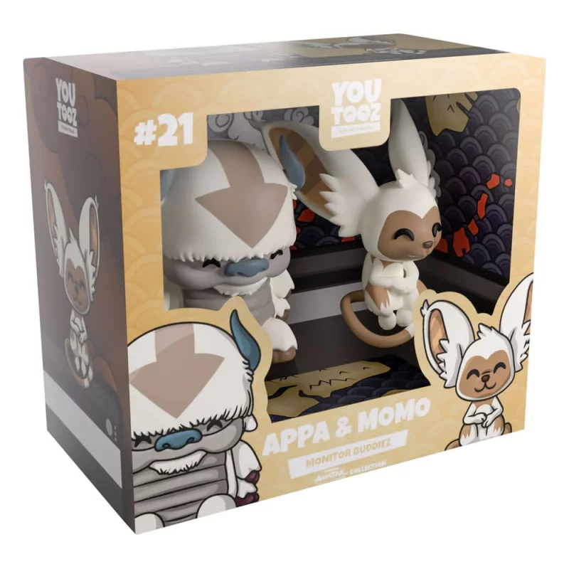 Avatar, le dernier maitre de l&#039;air Figurines Appa and Momo Monitor Buddiez 5cm