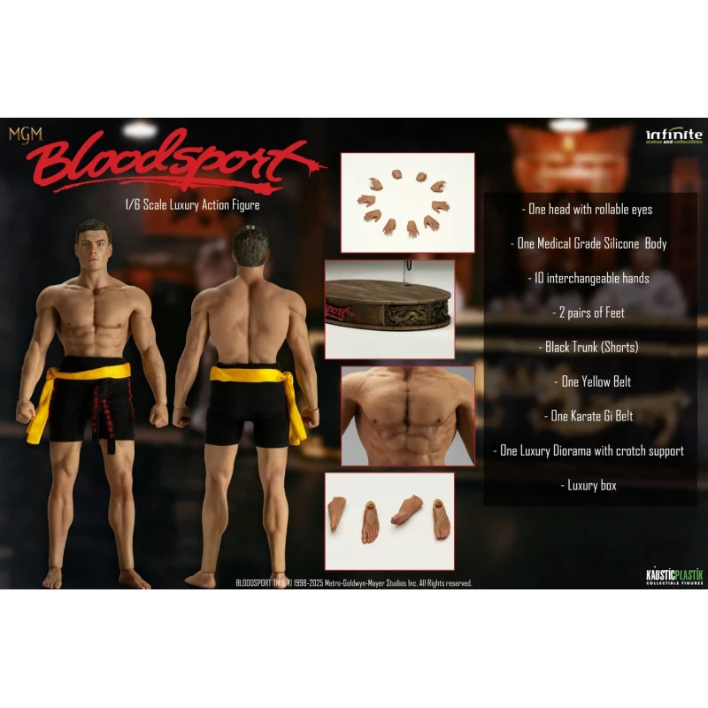 Bloodsport Frank Dux Jean-Claude Van Damme Standard Version Collectible Action Figure 1/6 30cm