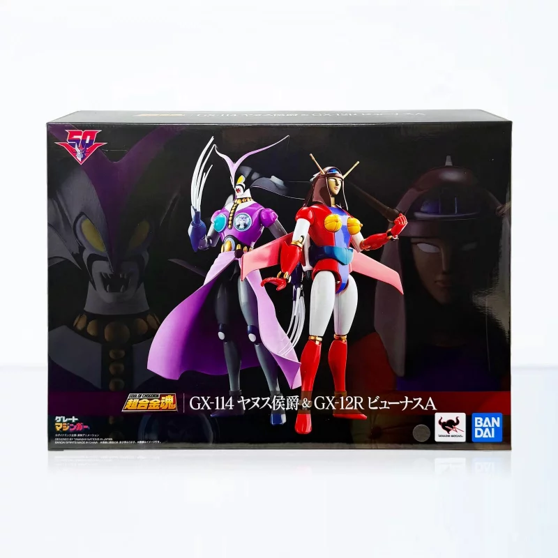 Great Mazinger Action Figures Diecast Soul of Chogokin GX-114 Janus &amp; GX-12R Venus A Set 17cm