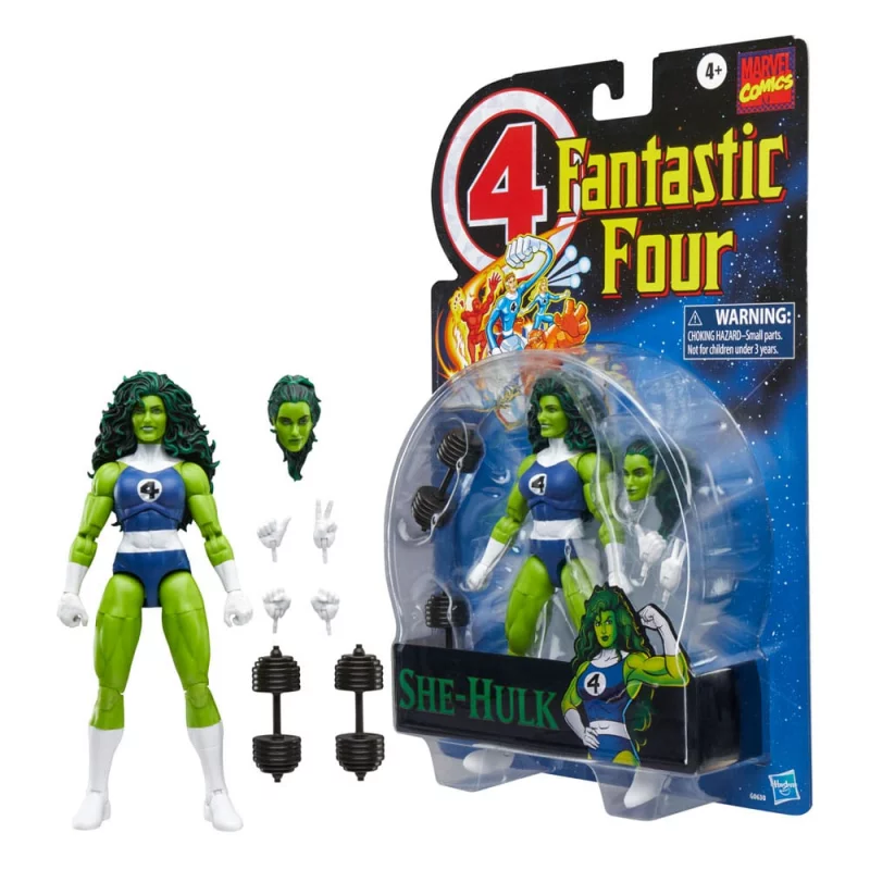Fantastic Four Marvel Legends Retro Action Figure She-Hulk 15cm