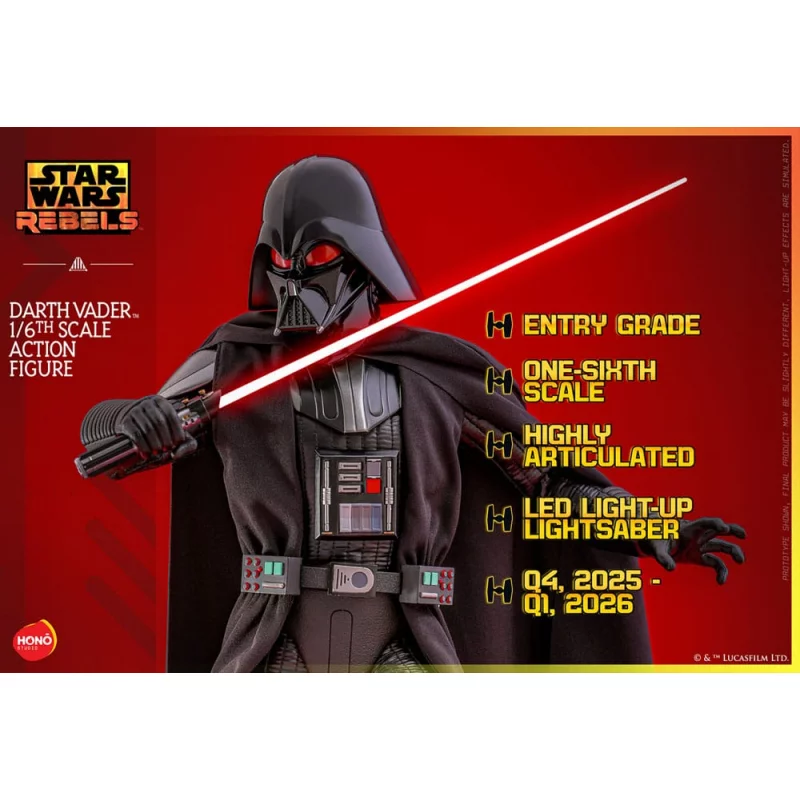 Hono Studio HS10 Star Wars: Rebels Collectible Action Figurine 1/6 Darth Vader 34cm