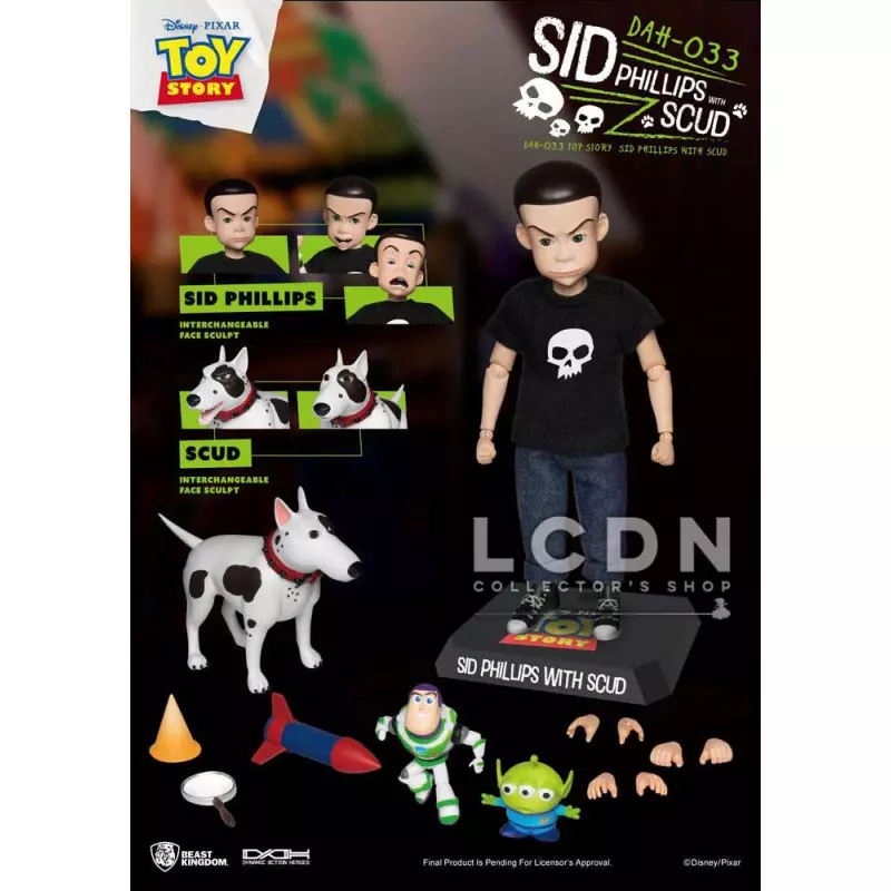 Toy Story Dynamic 8ction Heroes Action Figures Sid Phillips &amp; Scud 21 cm